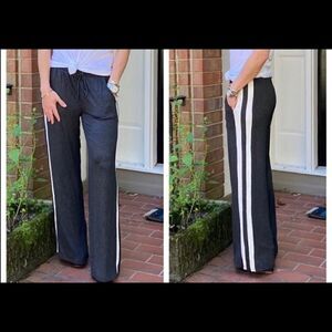 NWT Wide Leg Side Striped Pants